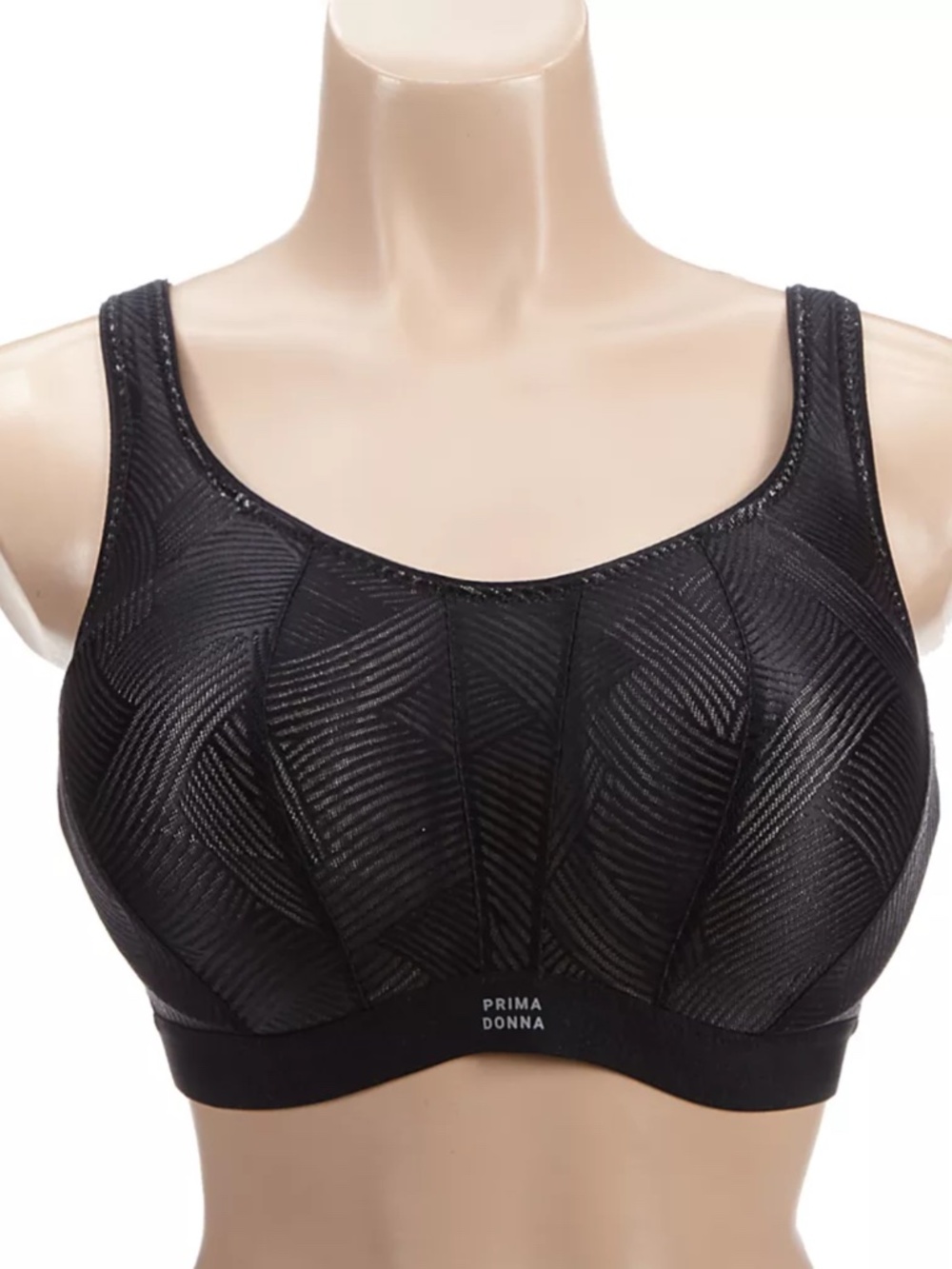 Prima Donna Black Convertible Underwire Sports Bra EU 80 F